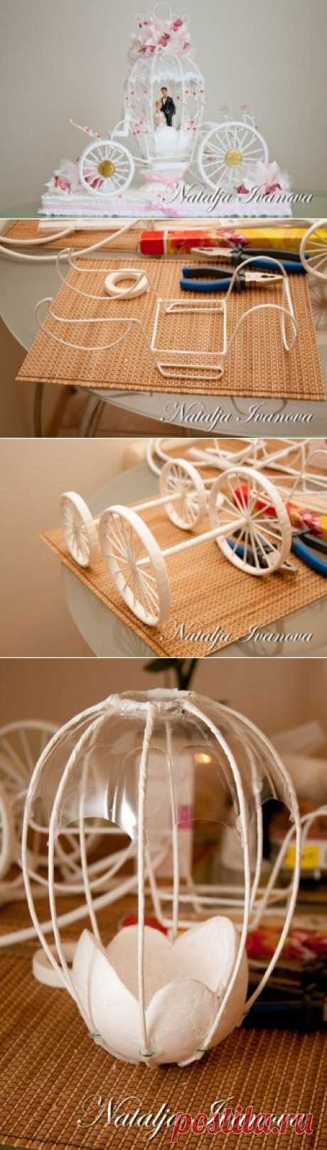 Букеты из конфет. Карета