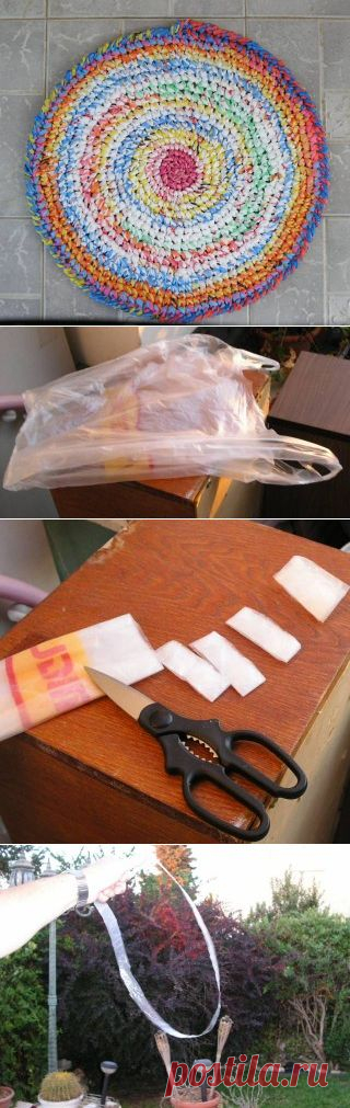 Вязание из пластиковых пакетов.
