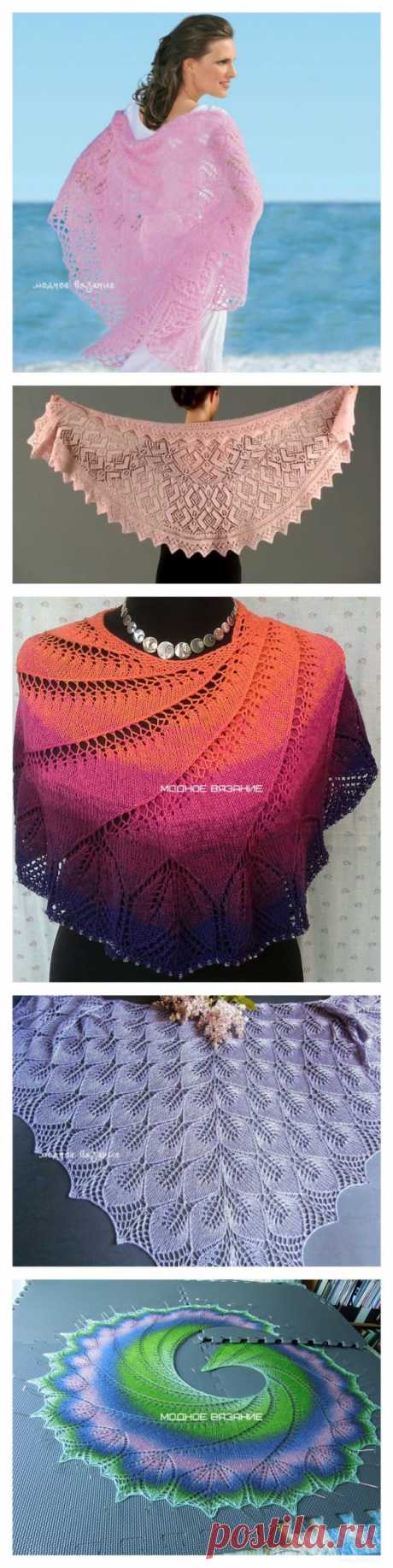 вяжем спицак вязать шали... / Рукоделие / Вязание. НАКИДКИ, ПАЛАНТИНЫ, ШАЛИ, ШАРФЫ. / Pinme.ru