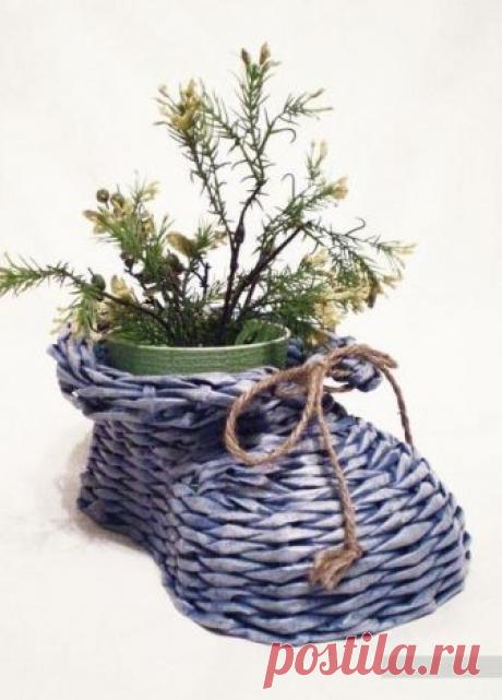 башмачок из газетных трубочек. мастер-класс. — Сделай сам, идеи для творчества - DIY Ideas