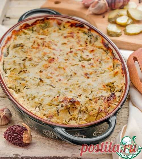 Минтай в сметане с маринованными огурцами – кулинарный рецепт