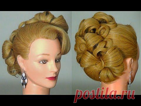 на выпускной, на свадьбу. Wedding prom hairstyle - YouTube