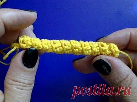 Вязание крючком - Урок 170 - Спиральный шнур - YouTube