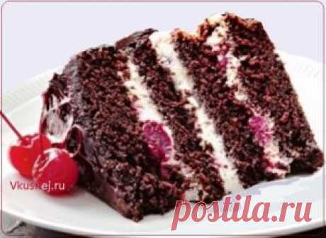 Шоколадный торт Зимняя вишня | Рецепты вкусно
