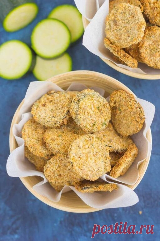 Кабачковые чипсы с сыром 
(без жарки)