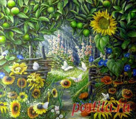 Arts Gallery - Художники - Иванюк Александр Анатольевич - Живопись - Садик - картинная галерея, продажа картин, российские художники, картины, купить картину, купить картины оптом. Изобразительное искусство, живопись, графика, рисунки, скульптура. Пейзажи, портреты, натюрморты, жанровые сцены, ню.