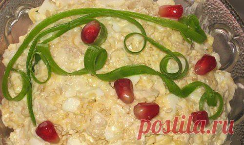 Куриный новогодний салат «Снежный вальс» / Простые рецепты