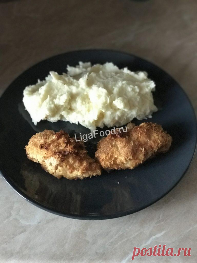 Котлета по-киевски с картофельным пюре