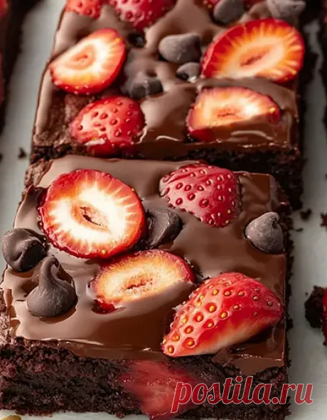 Готовим клубничные брауни в шоколаде