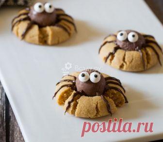 Рецепт шоколадного печенья в форме милых паучков к Хэллоуину с фото Шоколадные паучки на Хэллоуин получаются милыми и пугающими одновременно. Готовить их легко, выпечка станет украшением праздника и подарит радость детям