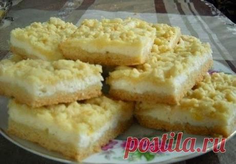 Творожный пирог - Очень вкусный, нежный и легкий пирог. - 29 Февраля 2016 - Рецептики