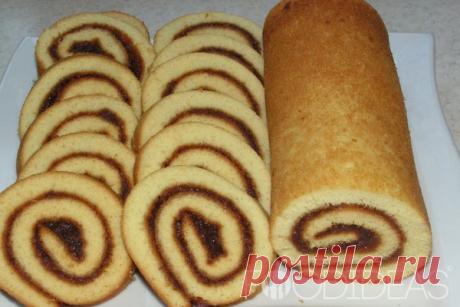 Рулет с повидлом - рецепт приготовления с фото