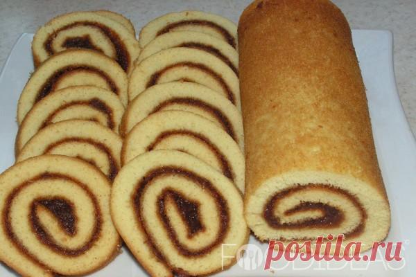 Рулет с повидлом - рецепт приготовления с фото