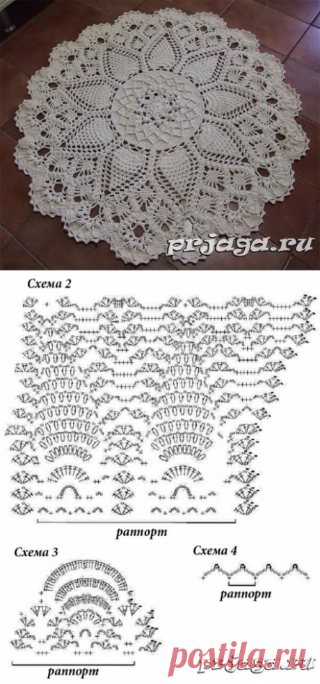 Круглый коврик крючком от Патрисии Кристофер