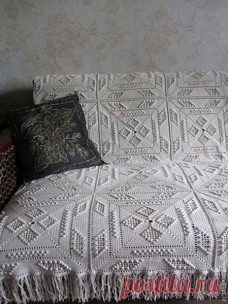 Роскошный плед крючком — DIYIdeas