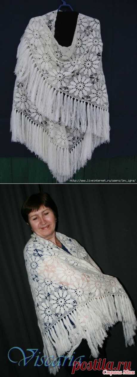 &gt;шаль &quot;Ромашки-хризантемы&quot;