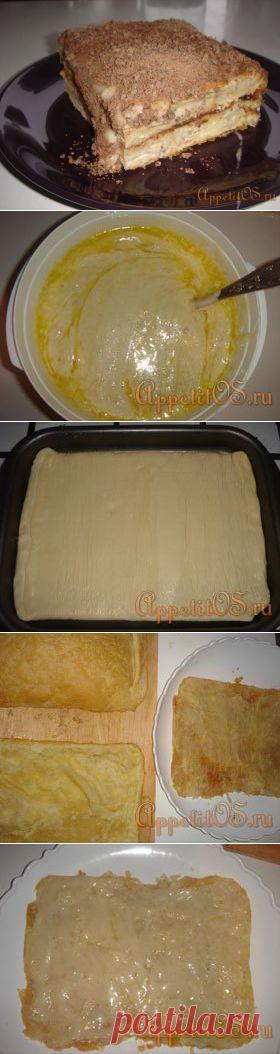 Слоеный торт Наполеон с бананами | Ваши любимые рецепты