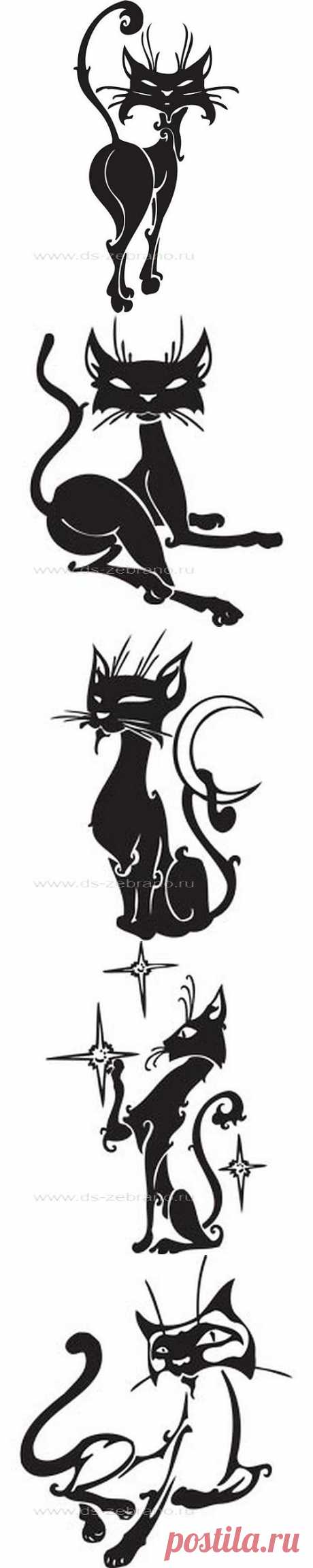 Кошки. Трафареты..