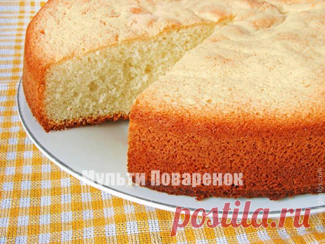 Как приготовить бисквит на кипятке в мультиварке | Мультиповаренок