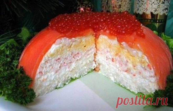 Главное блюдо праздничного стола — шикарный рыбный торт!
