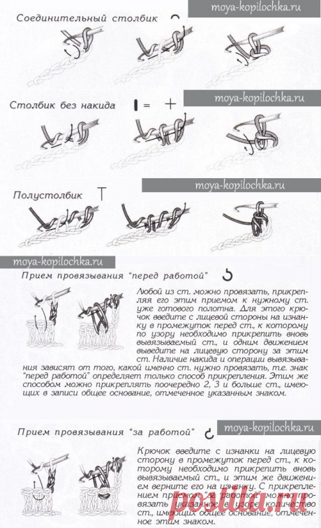 22 основных приёма вязания крючком для начинающих | Подружки