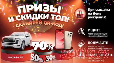 День Рождения Бристоль: акция на 11 лет