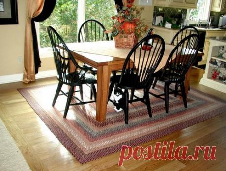Плетеные коврики в домашнем интерьере