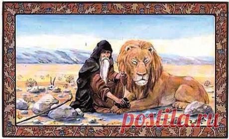 Преподобный Герасим, сжалившись над диким львом, вынул из его лапы занозу, промыл и завязал рану. Лев с тех пор не отходил от преподобного, слушал его во всем и питался только растительной пищей. Когда преподобный умер - лев не мог более жить и умер на могиле преподобного. Любовь льва к преподобному Герасиму была сильнее желания жить. Такая любовь не достойна ли Божия царства? Видимо, не напрасно икону преподобного Герасима рисуют вместе с его львом... (из жития святого).
подробнее