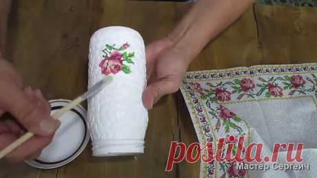 Декор банки своими руками. Декупаж на яичной скорлупе