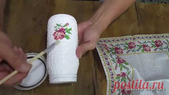 Декор банки своими руками. Декупаж на яичной скорлупе