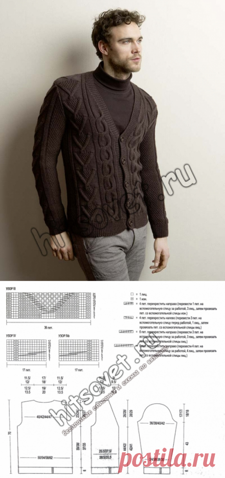 Мужской кардиган на пуговицах