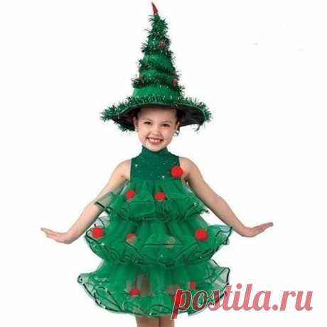 Костюм елочки для ребенка. Новогодняя идея