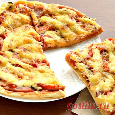 Пицца приготовленная дома - что может быть вкуснее!