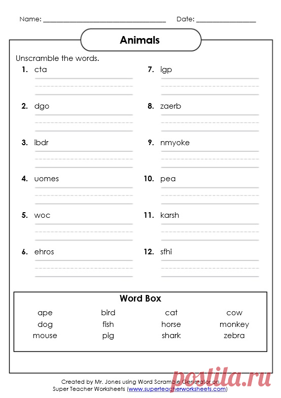 Word Scramble Puzzle Generator