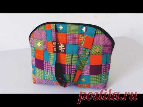 New design Handbag  cutting and stitching at home // shopping bag / clothes bag / grocery bag making