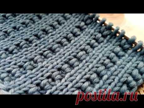Это просто, но очень оригинально!🌲 Вяжем фоновый узор спицами🧣 knitting pattern.