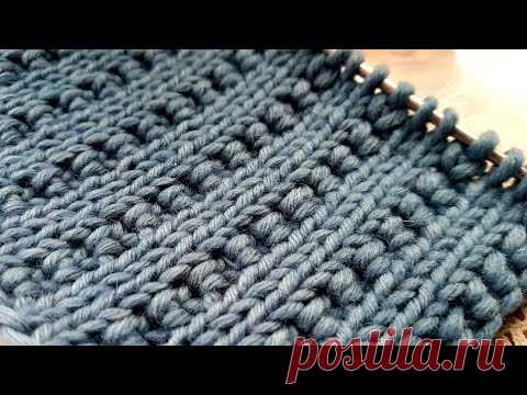Это просто, но очень оригинально!🌲 Вяжем фоновый узор спицами🧣 knitting pattern.