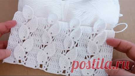 I've never seen this stitch before! Only 2 rows and such beauty! Crochet pattern.
