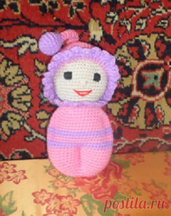 Пупс, связанный крючком.