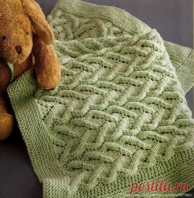 ДЕТСКИЙ ПЛЕД СПИЦАМИ