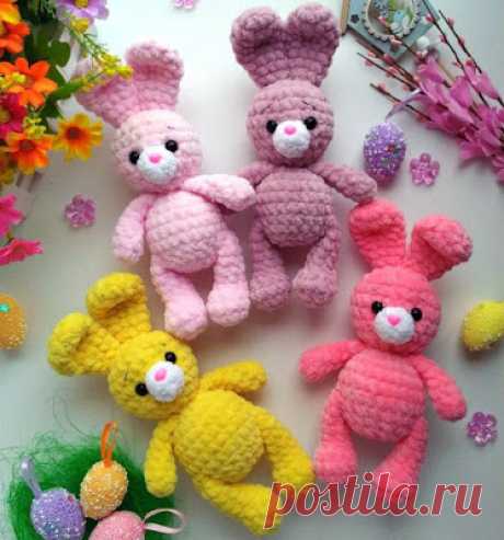 1000 схем амигуруми на русском: Зайка Прыг-Скок крючком