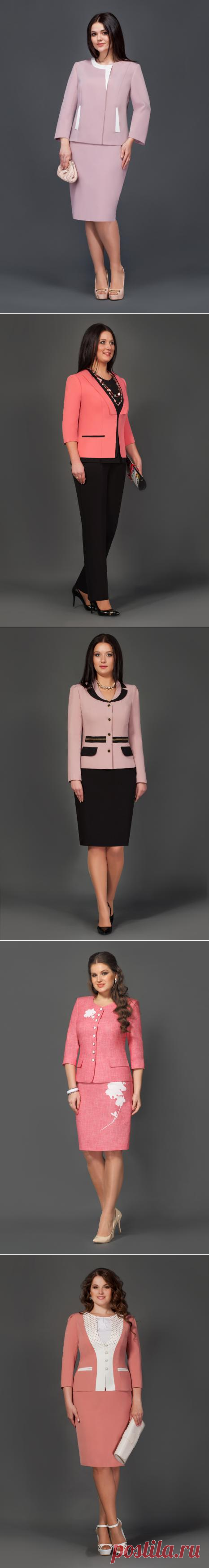 Костюмы для полных женшин белорусской компании Lissana, осень-зима 2016-2017 (75 фото)