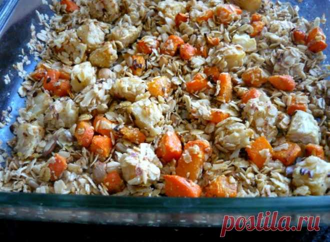 ДЛЯ ЗАВТРАКА В ПОСТНЫЙ ДЕНЬ. Овсяный крамбл с сельдереем и морковью.†ПОСТНАЯ ТРАПЕЗА. РОЖДЕСТВЕНСКИЙ ПОСТ. РЕЦЕПТЫ†