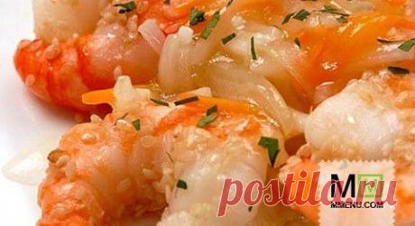 Креветки под маринадом с кунжутом - кулинарный рецепт. Миллион Меню