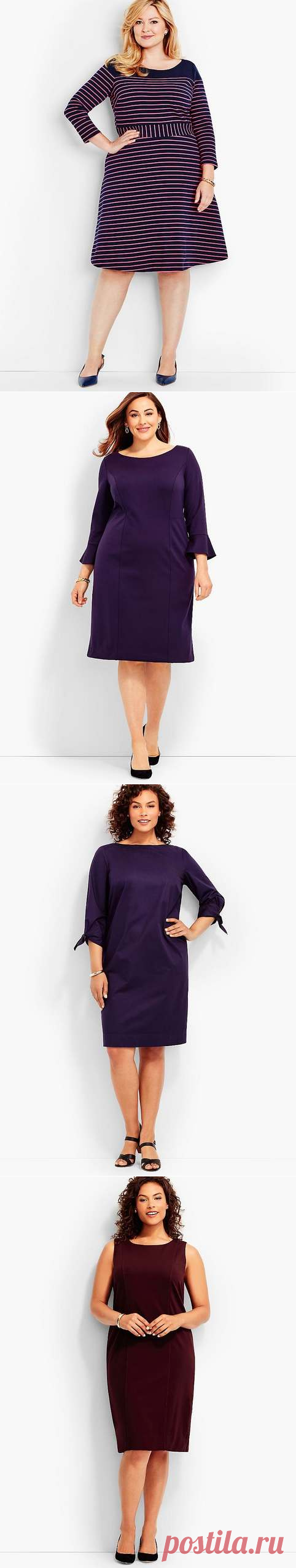 Повседневные платья для полных женщин американского бренда Talbots осень 2017