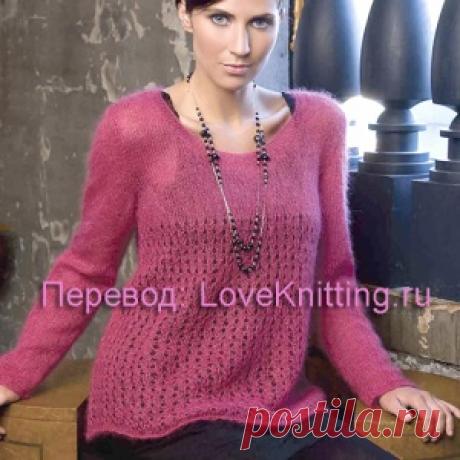 Вишневый пуловер