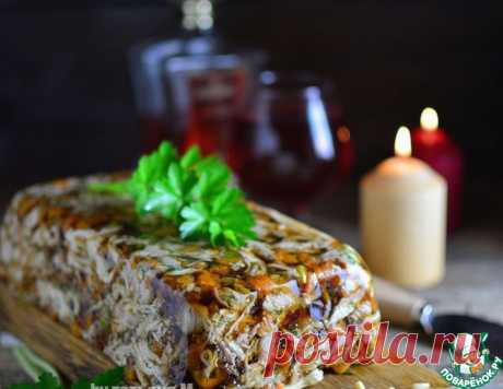 Пряный куриный зельц с оливками – кулинарный рецепт