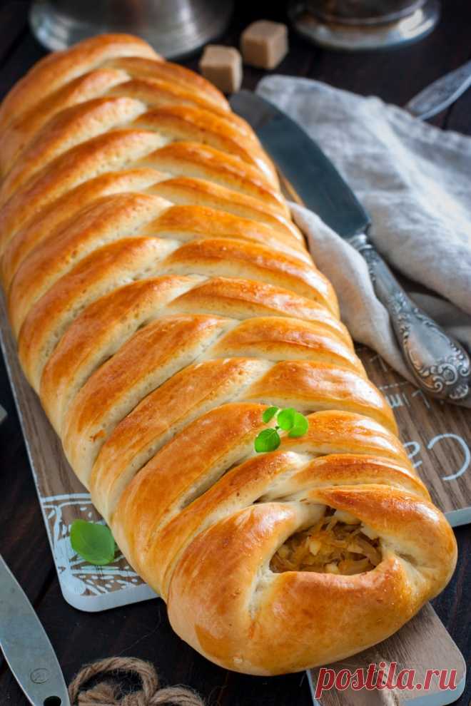 Кулебяка с капустой - рецепт приготовления