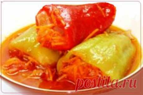 Болгарский перец, фаршированный овощами | Рецепты вкусно