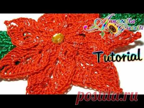 Tutorial stella di Natale all'uncinetto | How to crochet a poinsettia